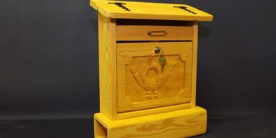 Beitragsbild Briefkasten handgeschnitzt mit Deckel