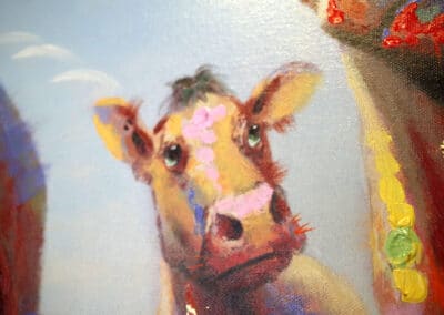 Acrylbild Aurelia Yin "Agathe und Freunde" Detail